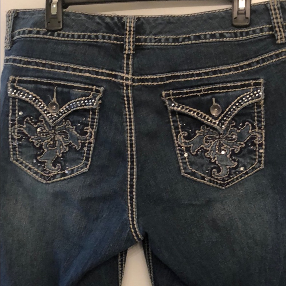 Nine West Bootcut Jeans Bling Pockets